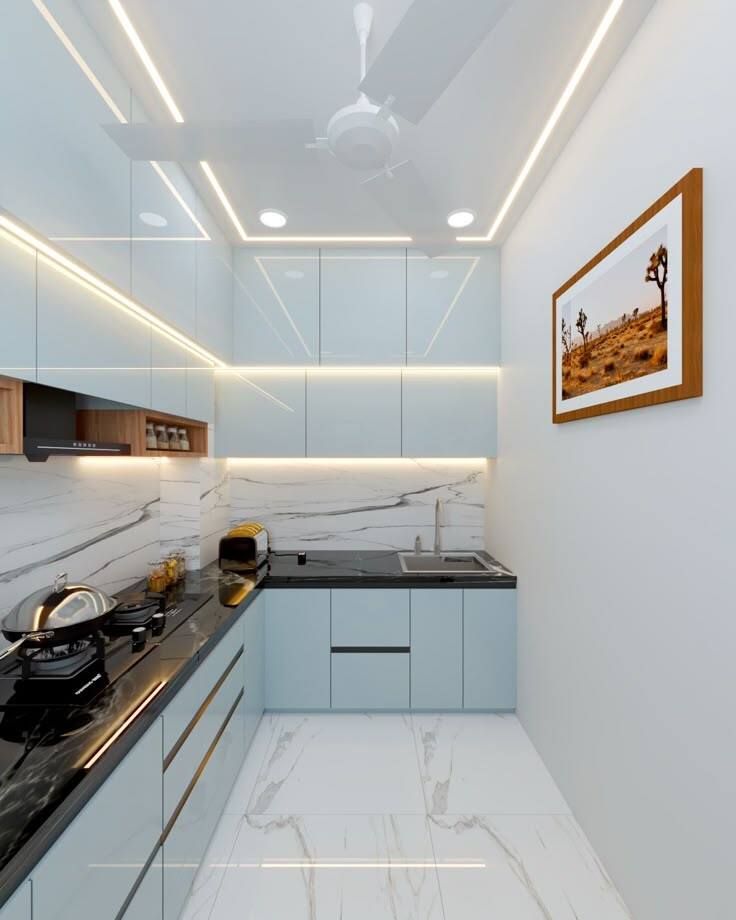 Modular kitchen by Blue Sea Interior Design
